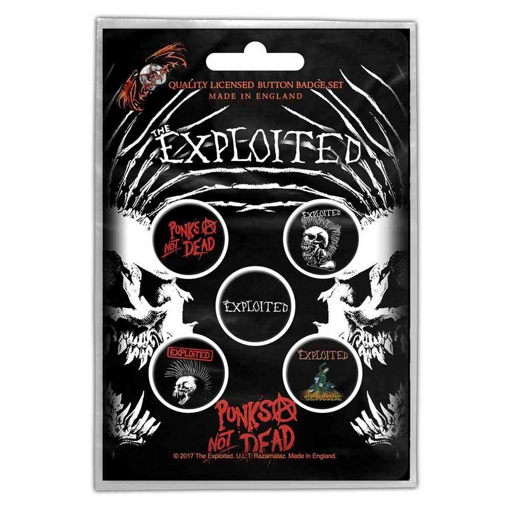 The Exploited - Punks Not Dead Badge/button - Set van 5 - Multicolours